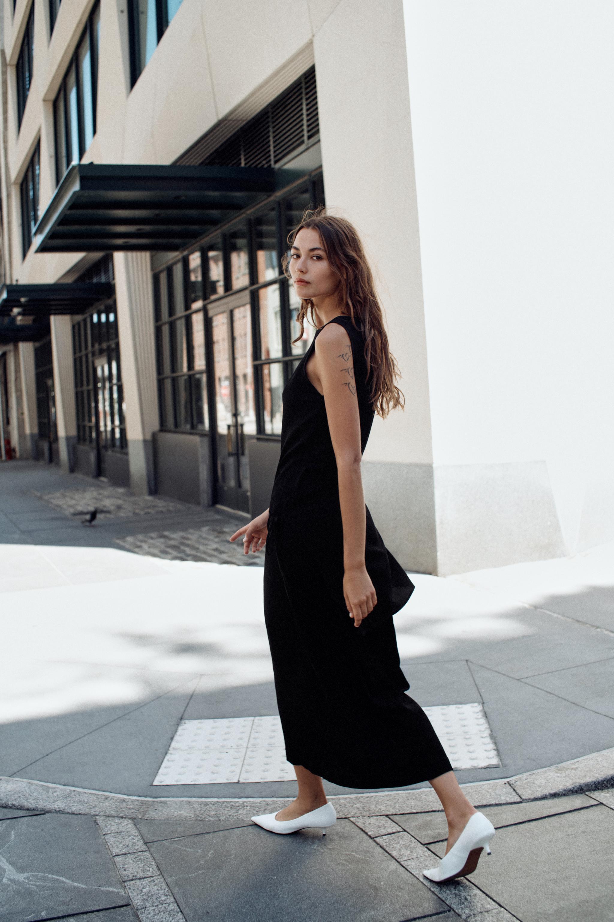 SASH DETAIL SLEEVELESS DRESS